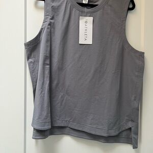 Athleta Gray Muscle Tee Relaxed Fit